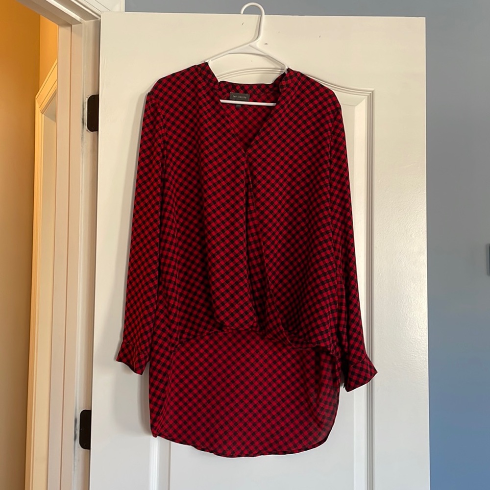 Red & black plaid Limited long sleeve shirt